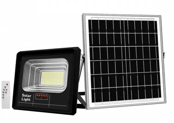 Proiector Solar Jortan 300W IP66 cu Indicator batarie si telecomanda 6500k
