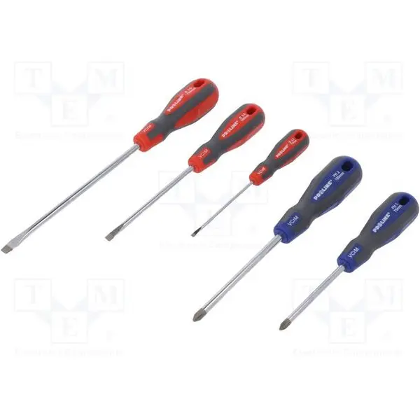 PROLINE Set surubelnite CR-VA-MO, maner soft-touch, 5 bucati