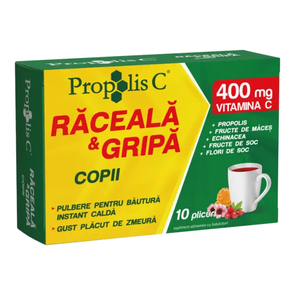 Propolis C raceala si gripa pentru copii, 10 plicuri, Fiterman