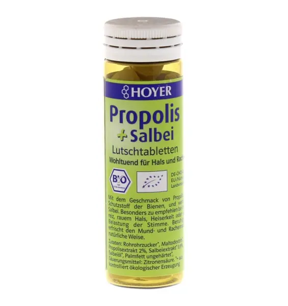 Propolis si salvie Tablete Bio de supt, 60 de Tablete Hoyer
