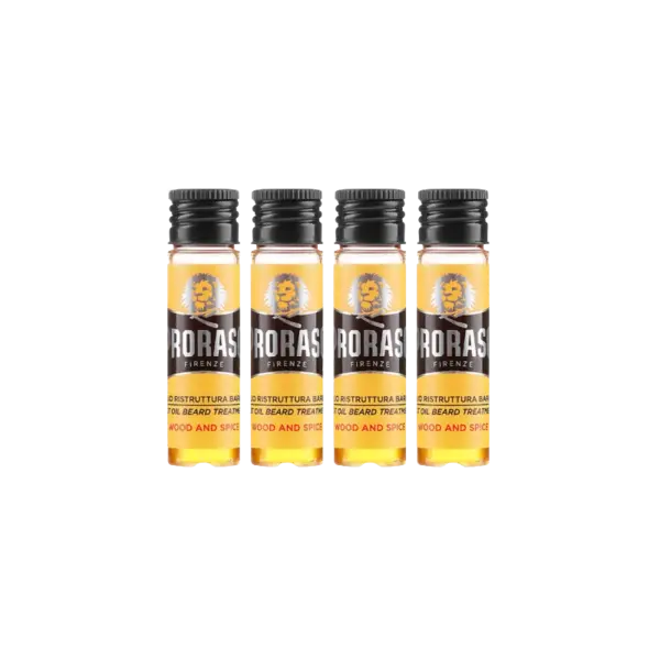 Proraso Hot Oil Beard Treatment Wood and Spice Terapie intensivă de restructurare pentru barbă lipsită de vitalitate Volum 4 x 17 ml