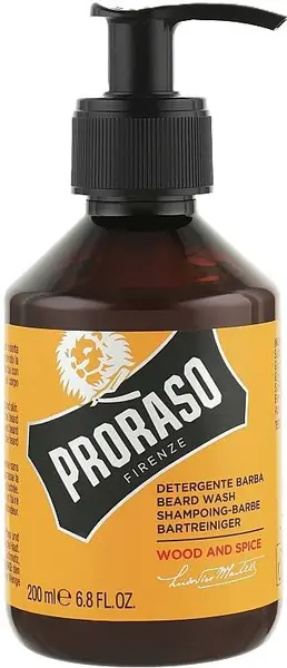 Proraso Wood and Spice Șampon hrănitor pentru barbă, 200 ml