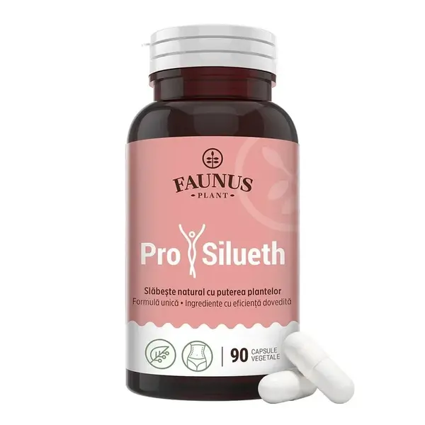 ProSilueth Capsule - Formulă unică pentru cura de slăbire, plante medicinale cu acțiune dovedită pentru accelerarea metabolismului, arderea grăsimilor, reducerea apetitului și detoxifierea organismului - 90 capsule