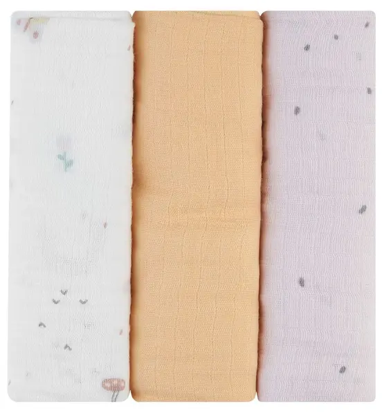 Prosoape de muselină KikkaBoo - Hedge-hugs, 75 х 75 cm, 3 buc