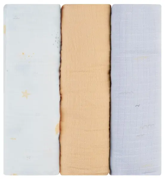 Prosoape de muselină KikkaBoo - Seally Me, 100 х 100 cm, 3 buc