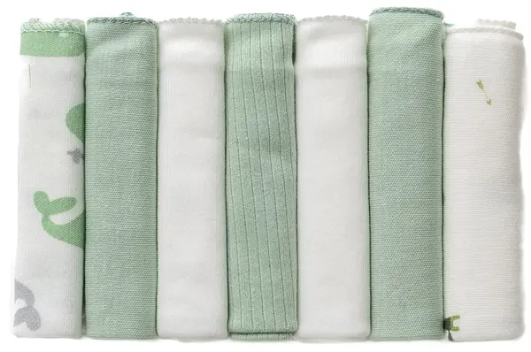 Prosoape din bumbac LoveMAXX - 7 buc, 20 х 20 cm, verde, sortiment