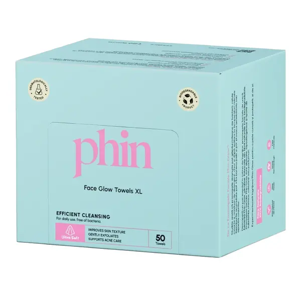 Prosoape faciale de unica folosinta Glow XL, 50 bucati, Phin