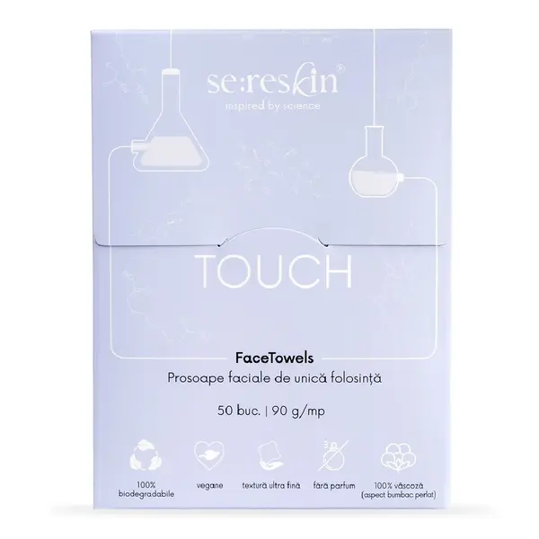 Prosoape faciale de unica folosinta Touch Face Towels, 50 bucati, Se:Reskin