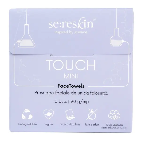 Prosoape faciale de unică folosință Touch Mini, 10 bucăți, Se:Reskin