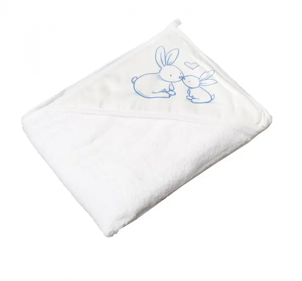 Prosop copii cu capison 100x100cm Little Bunnies alb