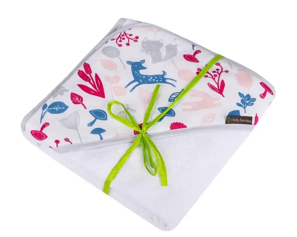 Prosop cu gluga din fibra de bambus 100x100 cm Blue Deer