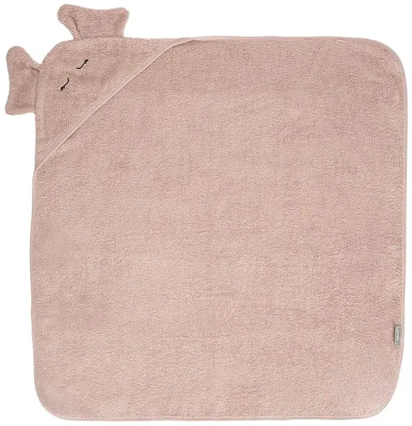 Prosop cu glugă Lorelli - Cu broderie, 90 x 90 cm, roz