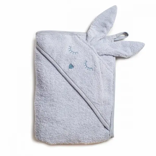Prosop de baie din bumbac Twins Rabbit 100x100 cm gri