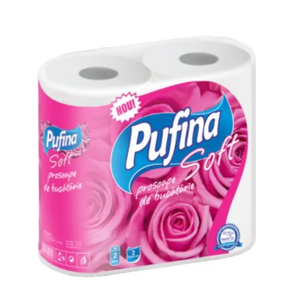 Prosop de Bucatarie, Pufina Soft, 2 Straturi, 2 Role