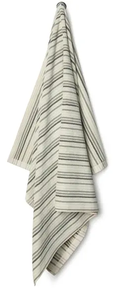 Prosop de bumbac La Reina - Iris Stripe, 90 x 150 cm, dungi verzi