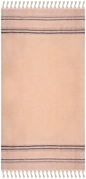 Prosop de plajă Rakla - Nicol, 100% bumbac, cappuccino, 90 х 170 cm