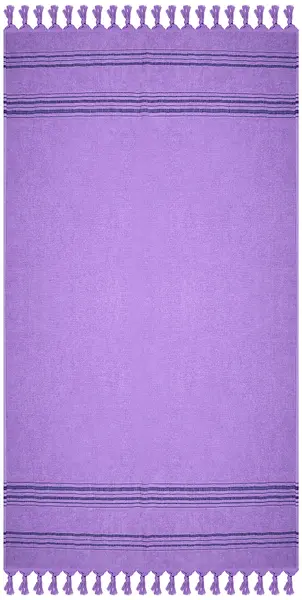 Prosop de plajă Rakla - Nicol, 100% bumbac, lila, 90 х 170 cm