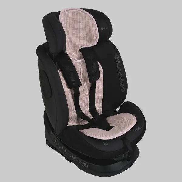 Protectie antitranspiratie Cangaroo AirLuxe Pink pentru scaun auto copii grupa 70-150 cm, material 3D special, reduce transpiratia, model cu dimensiune reglabila