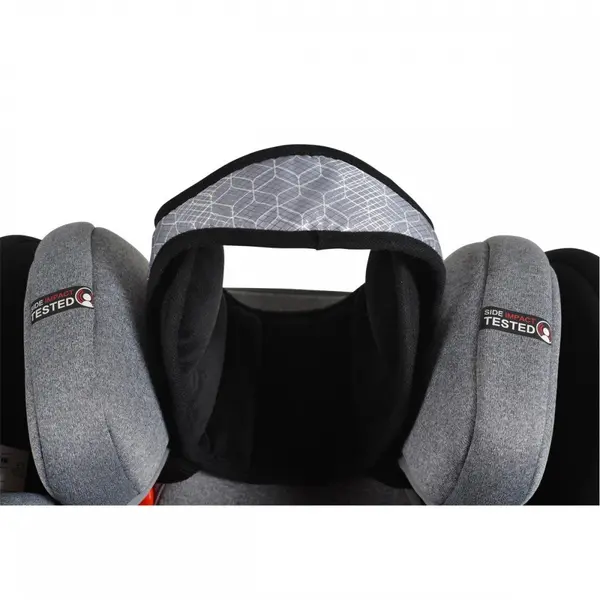Protectie cap pentru copii Cangaroo Shelter New Black,utilizare in scaun auto,forma ergonomica,sistem de fixare reglabil,Materiale certificate Oeko-Tex