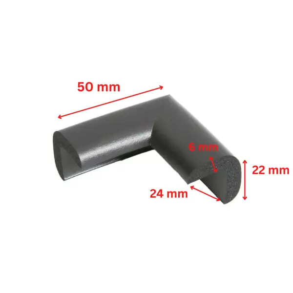 Protectie colturi Car Boy Safety 24x50x22x6mm Negru