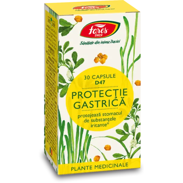 Protectie gastrica D47, 30 capsule, Fares