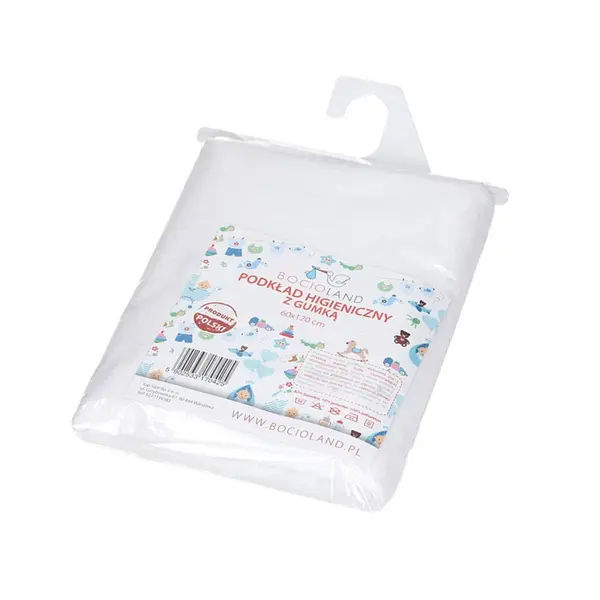 Protectie impermeabila Bocioland White pentru saltea copii 90x40 cm, reutilizabila, suprafata terry cu 82 bumbac