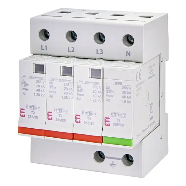 Protectie la suprateniune ETITEC V T2 255 20 3+1 - ETI 002442957