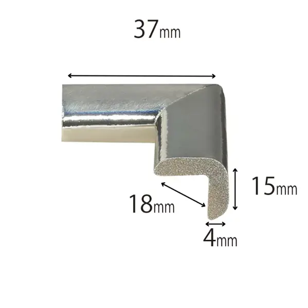 Protectie pentru colturi mobilaCar Boy Safety argintiu metalizat 18x37x15x4mm