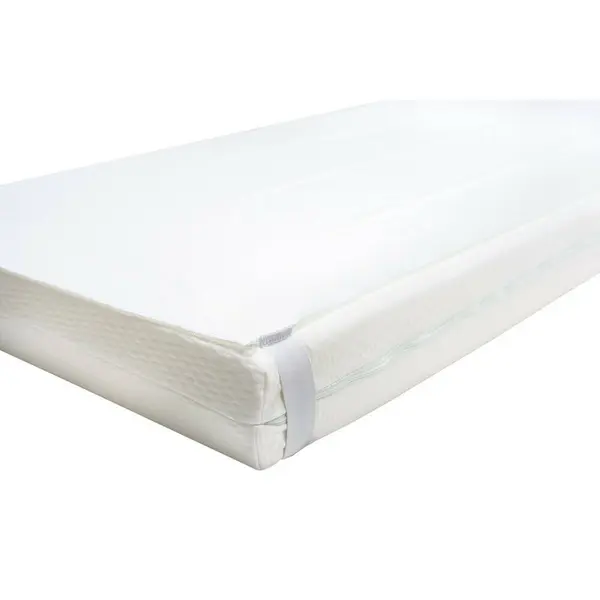 Protectie saltea, Bubaba, Impermeabila, Pentru patut de dimensiunea 120x60 cm, Din poliuretan, Spalare la 95 grade, 0 luni+, White