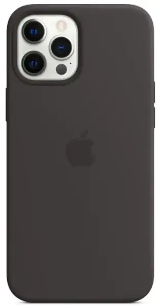 Protectie Spate Apple MHLG3ZM/A pentru Apple iPhone 12 Pro Max, Silicon (Negru)