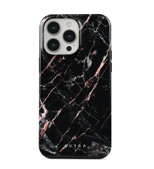Protectie spate Burga Dual Layer Rose Gold Marble pentru Apple iPhone 14 Pro Max (Multicolor)