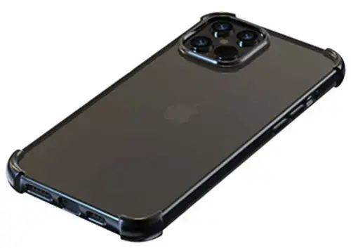 Protectie Spate Devia Glitter Soft DVHSGSIXIIMGB pentru Apple iPhone 12 mini (Transparent/Negru)