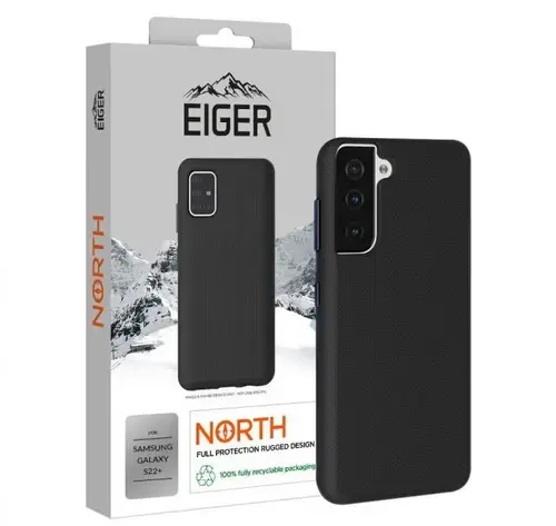 Protectie spate Eiger North Case pentru Samsung Galaxy S22 Plus (Negru)