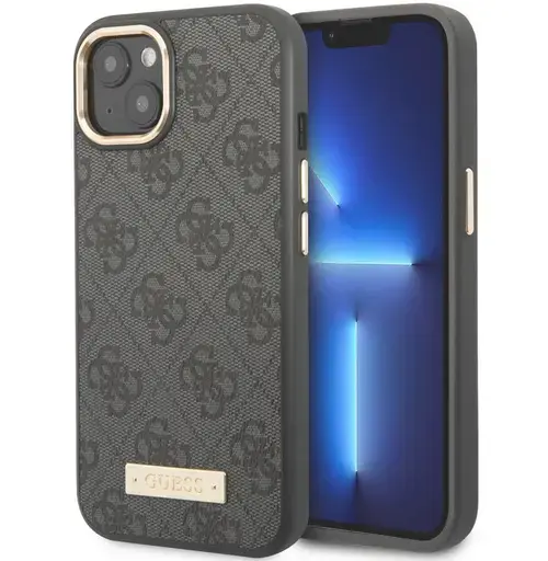 Protectie Spate Guess 4G MagSafe pentru Apple iPhone 14 Plus (Negru)