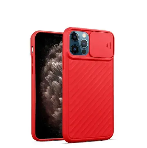 Protectie Spate Just Must Camo JMHCAMOIXIIPMR pentru Apple iPhone 12 Pro Max (Rosu)