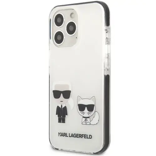 Protectie Spate Karl Lagerfeld Karl And Choupette pentru Apple iPhone 13 Pro (Alb)