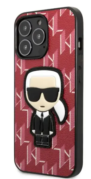 Protectie Spate Karl Lagerfeld Monogram Ikonik pentru Apple iPhone 13 Pro Max (Rosu)