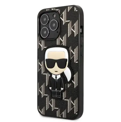 Protectie Spate Karl Lagerfeld Monogram Ikonik pentru Apple iPhone 13 Pro (Negru)