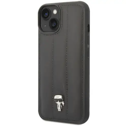 Protectie Spate Karl Lagerfeld Quilted Puffy Ikonik Logo pentru Apple iPhone 14 Plus (Negru)