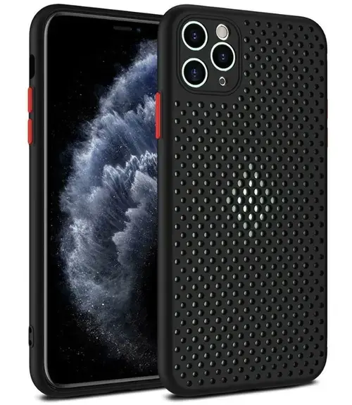 Protectie Spate Lemontti Bubble LEMHBIXIIPMN pentru Apple iPhone Pro Max (Negru)