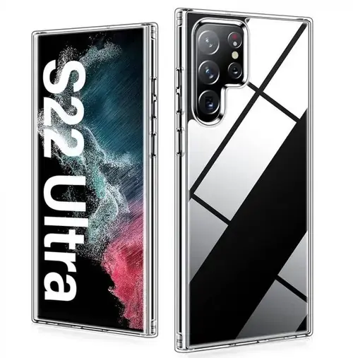 Protectie Spate Lemontti Silicon pentru Samsung Galaxy S22 Ultra (Transparent)