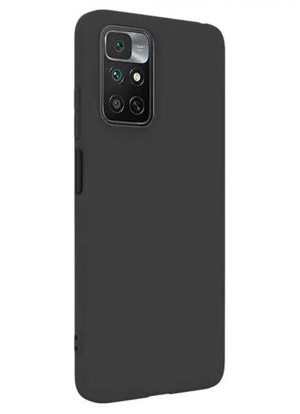 Protectie Spate Lemontti Silicon Silky pentru Xiaomi Redmi Note 11 (Negru)