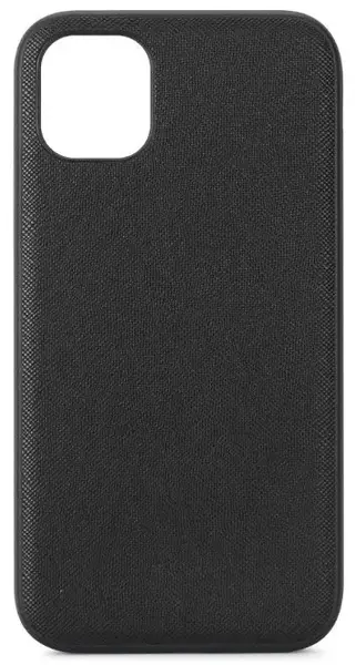 Protectie Spate Meleovo Saffiano Magnetic MLVSFMXIPBK pentru iPhone 11 Pro, placuta metalica integrata (Negru)