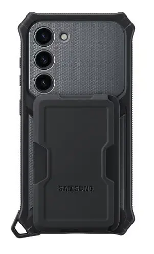 Protectie Spate Samsung EF-RS911CBEGWW pentru Samsung Galaxy S23, Suport tip inel (Negru)