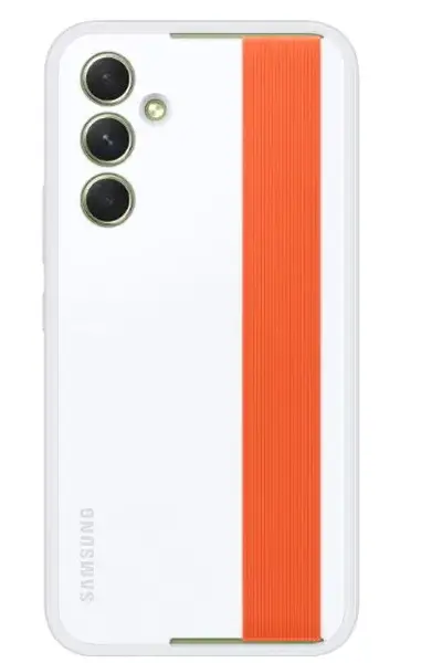 Protectie Spate Samsung EF-XA546CWEGWW pentru Samsung Galaxy A54 (Alb/Portocaliu)