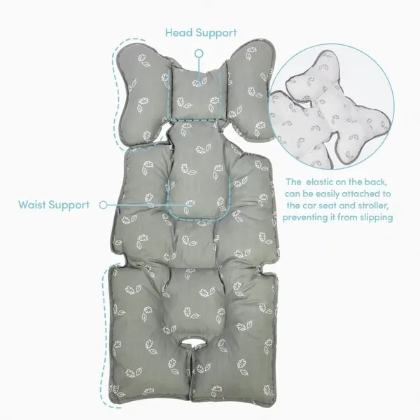 Protectie textila caruciorscaun auto Tiny Leaves SeviBebe