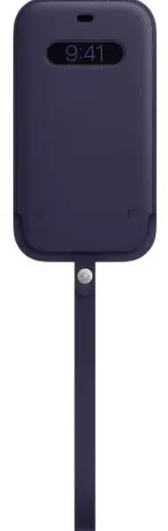 Protectie Toc Apple Leather Sleeve with MagSafe Deep Violet Seasonal Spring2021 mk0d3zm/a pentru Apple iPhone 12 Pro Max (Mov)