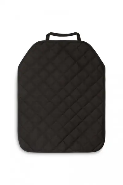Protectie Universala pentru spatar scaun auto Caretero Protective Mat Negru 64x50 cm, Material matlasat, Prindere cu elastic