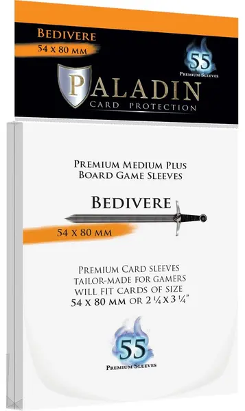 Protecții pentru carduri Paladin Card Protection - Bedivere, Medium Plus, 54 x 80 mm (55 buc)