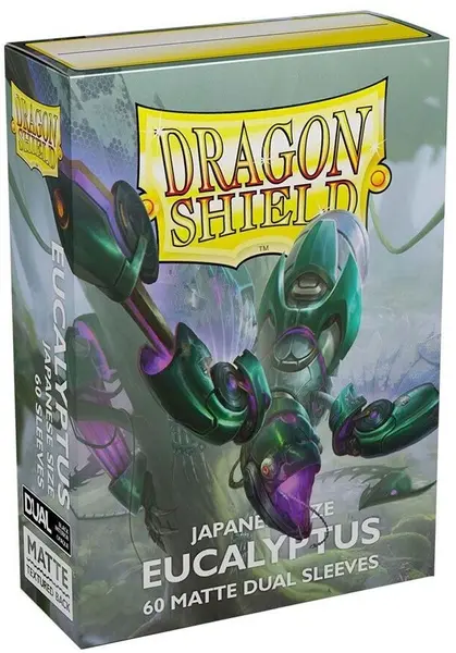 Protecții pentru cărți de joc Dragon Shield Dual Sleeves - Small Matte Eucalyptus (60 buc.)